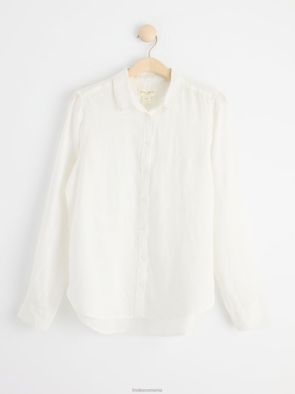 îmbrăcăminte VHZ2F473 cămașă de in femei alb Lindex