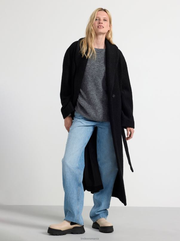 îmbrăcăminte VHZ2F827 haină în boucle femei negru Lindex