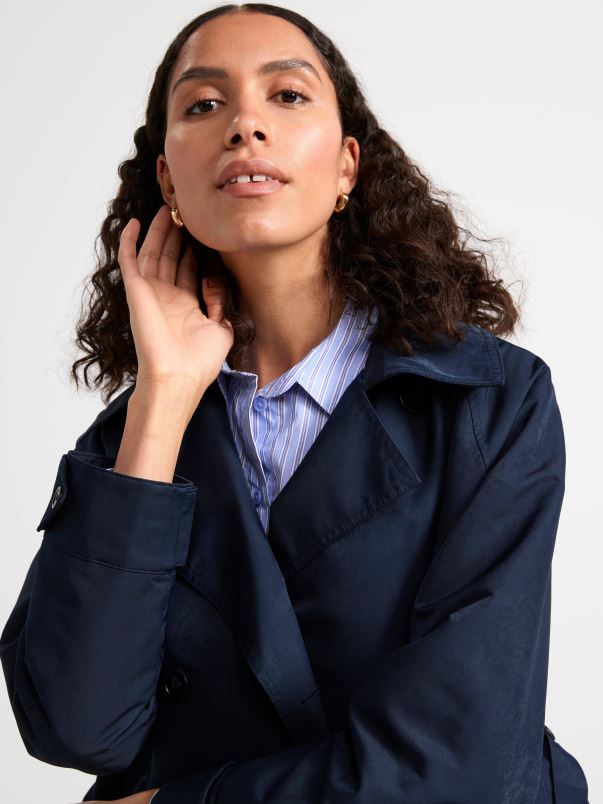 îmbrăcăminte VHZ2F846 trenci hidrofug femei albastru inchis Lindex