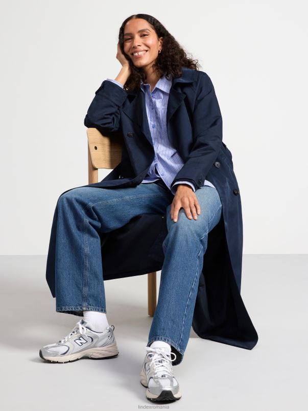 îmbrăcăminte VHZ2F846 trenci hidrofug femei albastru inchis Lindex