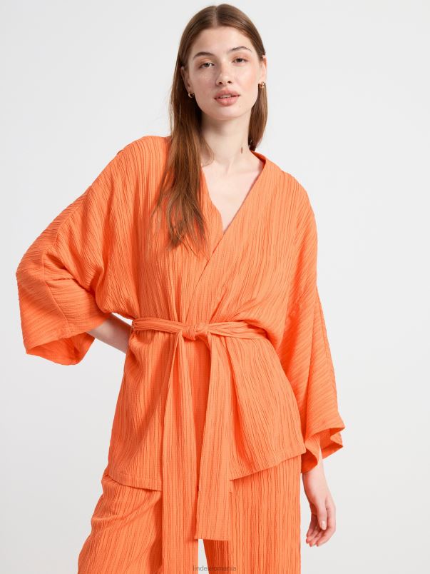 îmbrăcăminte VHZ2F1173 kimono plisat femei portocale Lindex