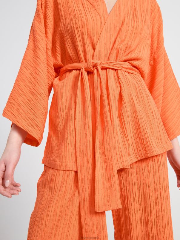 îmbrăcăminte VHZ2F1173 kimono plisat femei portocale Lindex