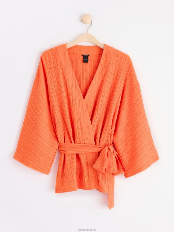 îmbrăcăminte VHZ2F1173 kimono plisat femei portocale Lindex
