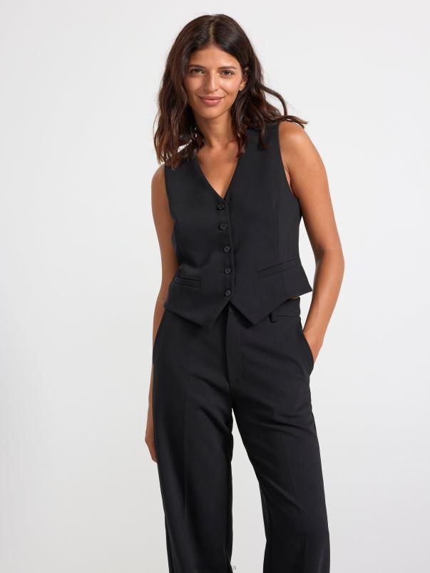 îmbrăcăminte VHZ2F1263 vestă femei negru Lindex