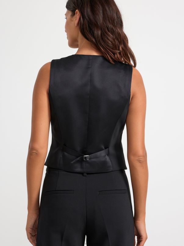 îmbrăcăminte VHZ2F1263 vestă femei negru Lindex