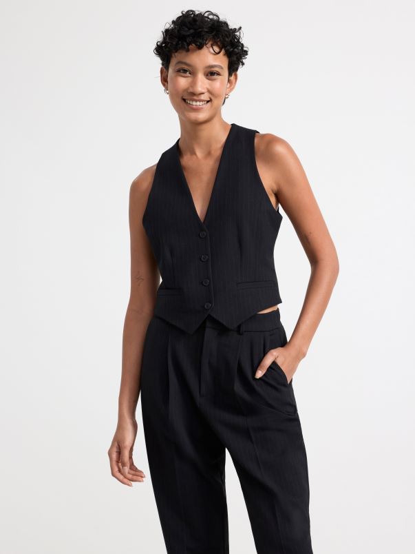 îmbrăcăminte VHZ2F1264 vestă femei negru Lindex