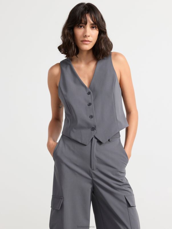 îmbrăcăminte VHZ2F1265 vestă femei gri inchis Lindex