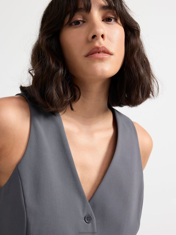 îmbrăcăminte VHZ2F1265 vestă femei gri inchis Lindex