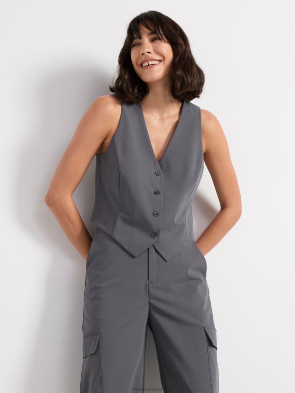îmbrăcăminte VHZ2F1265 vestă femei gri inchis Lindex