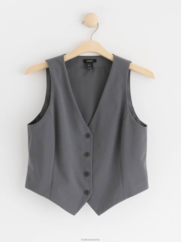 îmbrăcăminte VHZ2F1265 vestă femei gri inchis Lindex