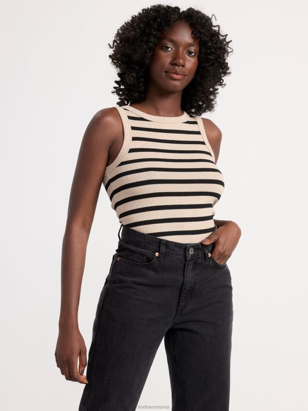 îmbrăcăminte VHZ2F214 maiou montat femei negru Lindex