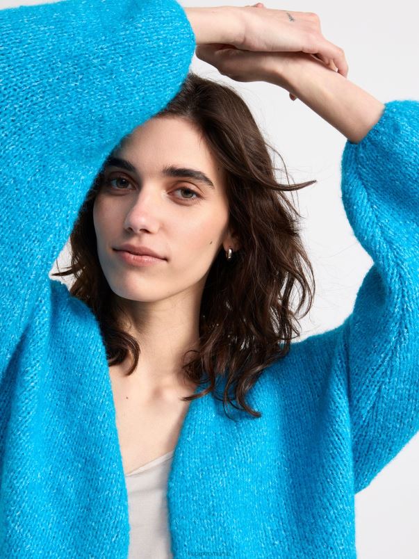 îmbrăcăminte VHZ2F760 cardigan tricotat femei turcoaz Lindex