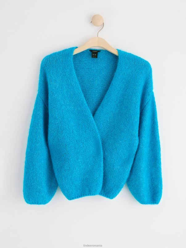 îmbrăcăminte VHZ2F760 cardigan tricotat femei turcoaz Lindex