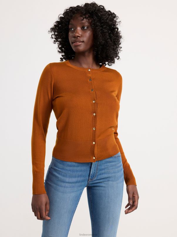 îmbrăcăminte VHZ2F761 cardigan tricotat fin femei maro Lindex