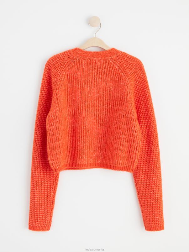 îmbrăcăminte VHZ2F799 pulover tricotat femei portocale Lindex