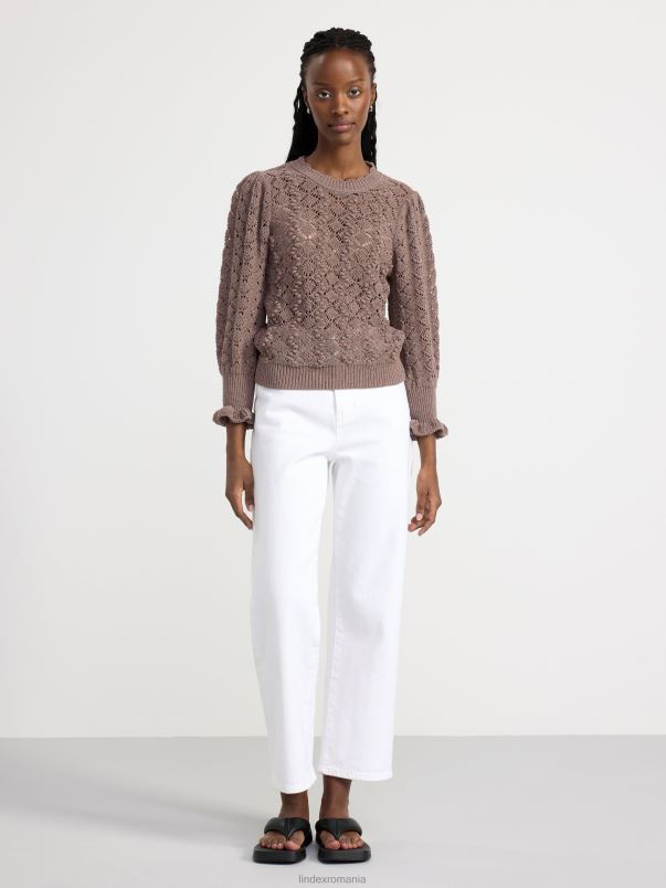 îmbrăcăminte VHZ2F809 pulover tricotat femei maro Lindex