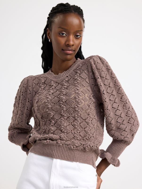 îmbrăcăminte VHZ2F809 pulover tricotat femei maro Lindex