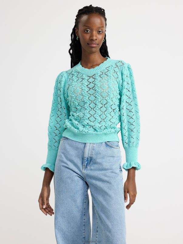 îmbrăcăminte VHZ2F810 pulover tricotat femei turcoaz Lindex