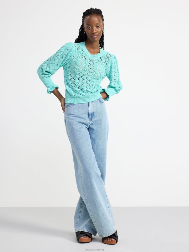îmbrăcăminte VHZ2F810 pulover tricotat femei turcoaz Lindex