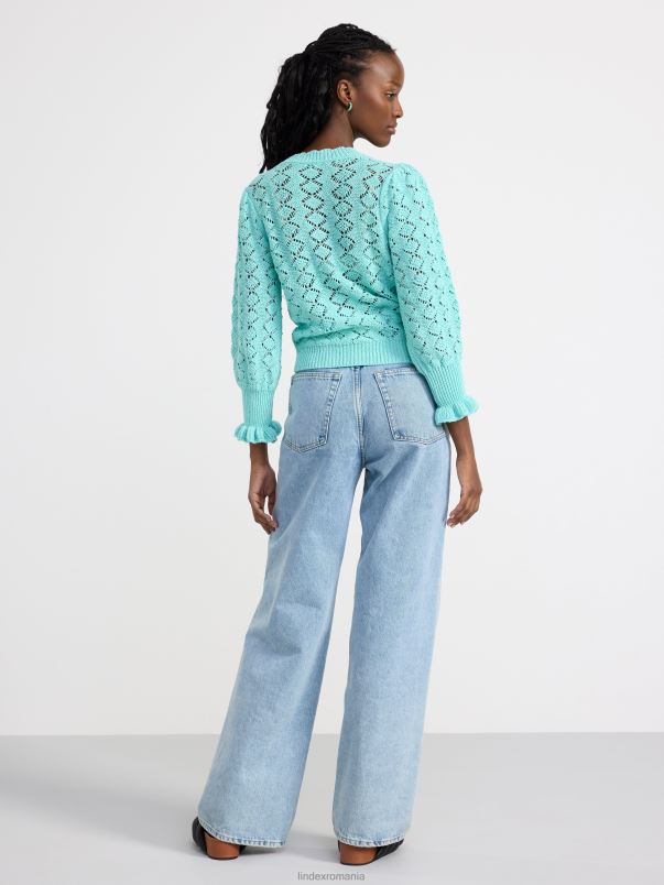 îmbrăcăminte VHZ2F810 pulover tricotat femei turcoaz Lindex
