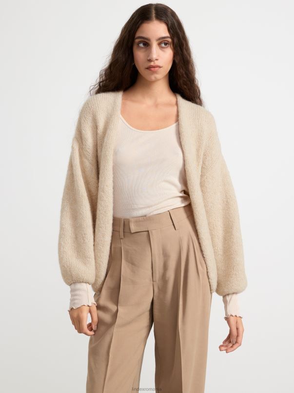 îmbrăcăminte VHZ2F813 cardigan tricotat femei bej Lindex