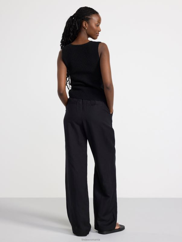 îmbrăcăminte VHZ2F818 vesta tricotata femei negru Lindex