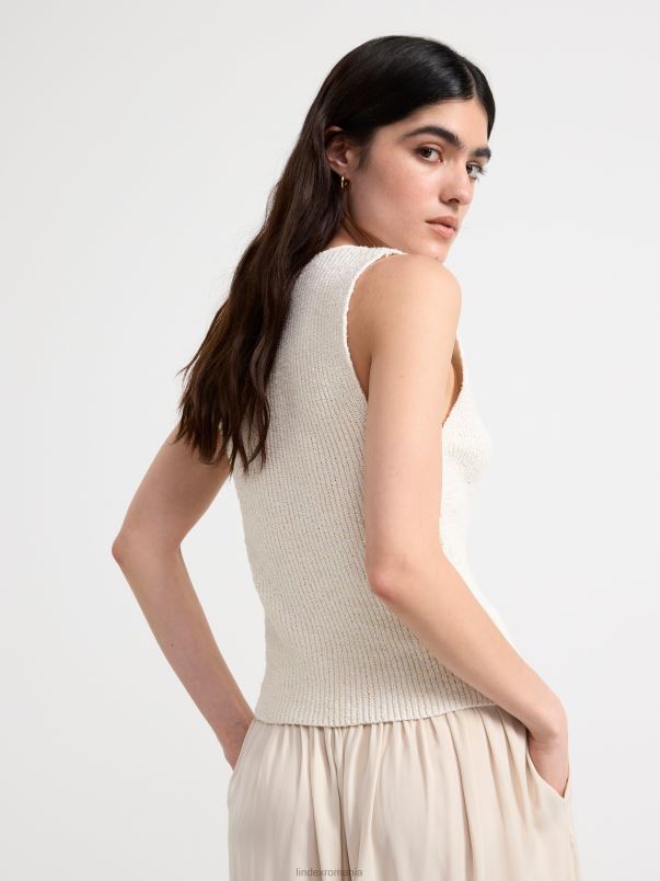 îmbrăcăminte VHZ2F819 vesta tricotata femei aproape alb Lindex