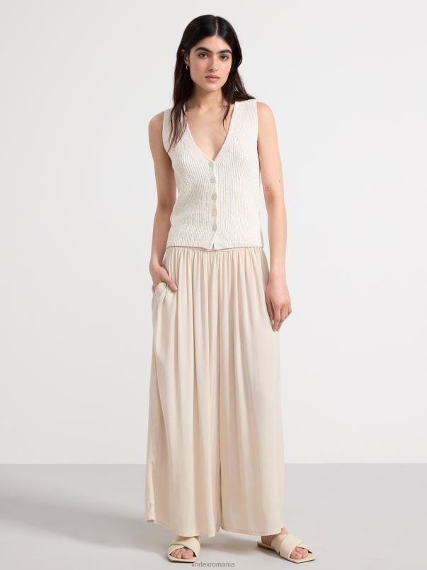 îmbrăcăminte VHZ2F819 vesta tricotata femei aproape alb Lindex