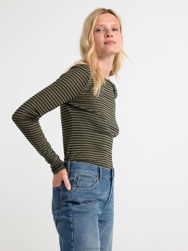 îmbrăcăminte VHZ2F161 top cu maneca lunga femei verde inchis Lindex