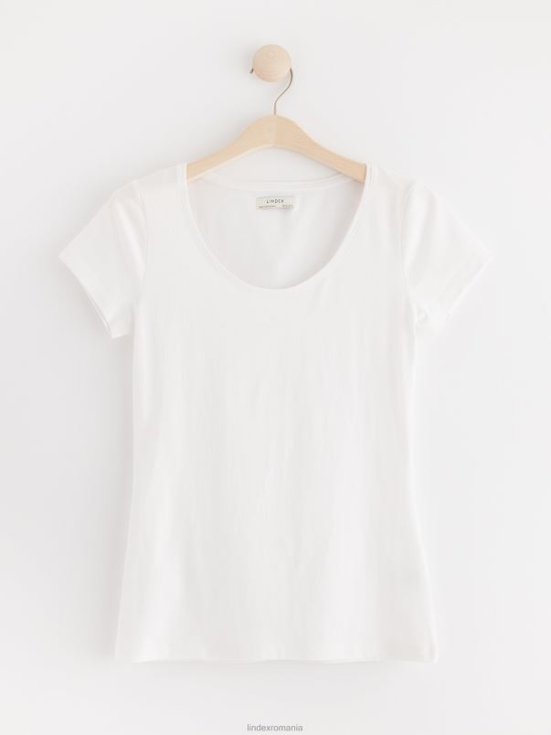 îmbrăcăminte VHZ2F170 tricou cu maneca scurta femei alb Lindex