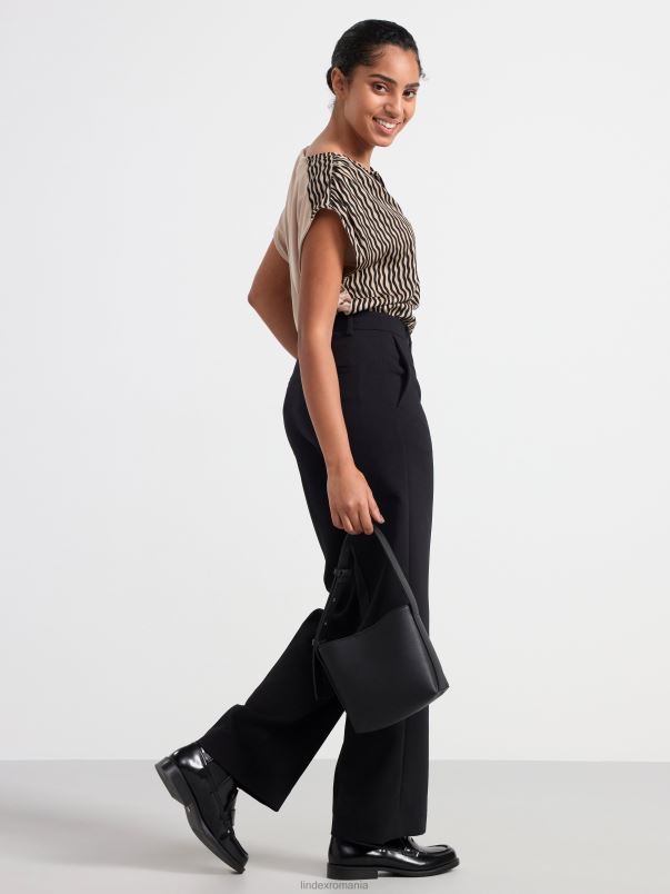 îmbrăcăminte VHZ2F179 top cu decolteu în V femei bej prăfuit Lindex