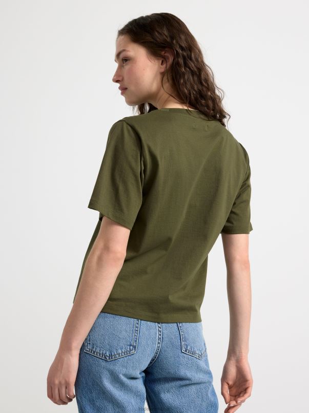 îmbrăcăminte VHZ2F189 tricou femei kaki Lindex