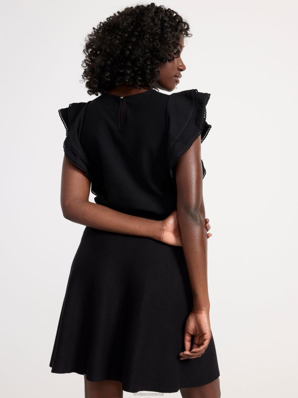 îmbrăcăminte VHZ2F204 deasupra cu volane femei negru Lindex