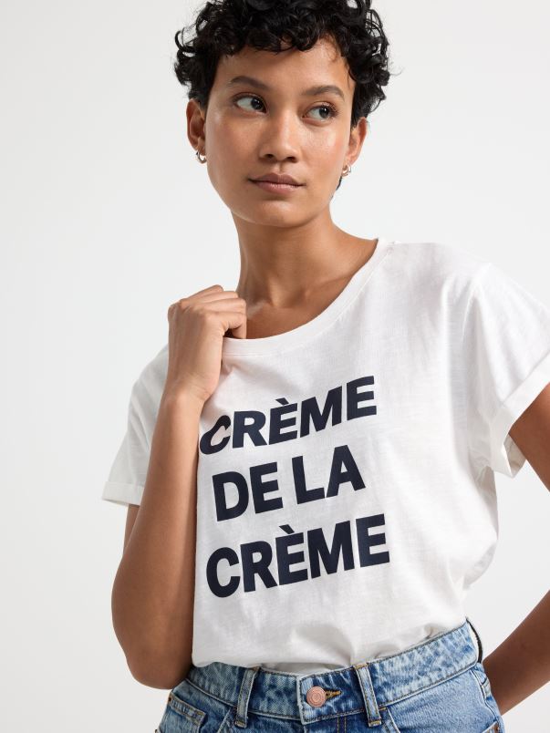 îmbrăcăminte VHZ2F220 tricou femei alb deschis Lindex