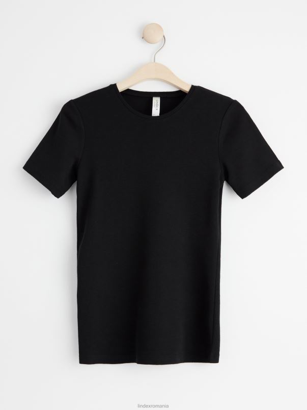îmbrăcăminte VHZ2F300 tricou din lana merinos femei negru Lindex