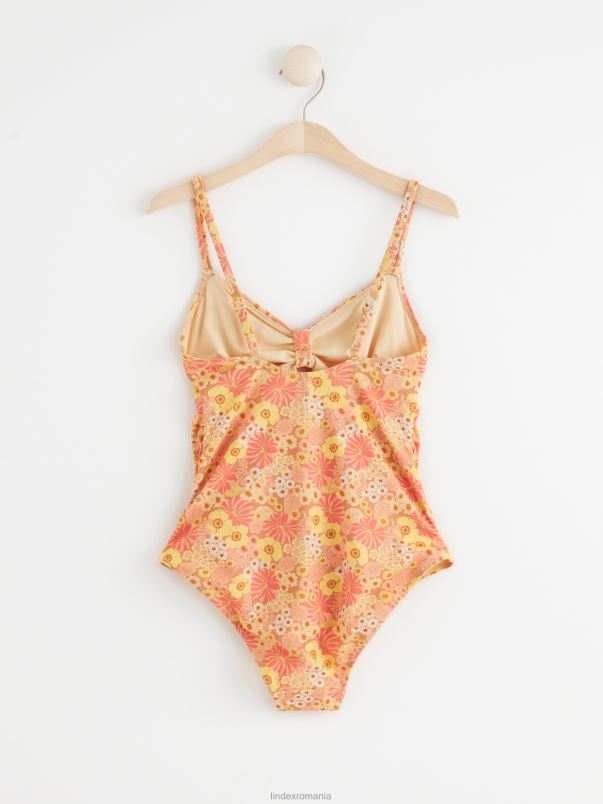 îmbrăcăminte VHZ2F1145 costum de baie floral pentru mama femei bej Lindex