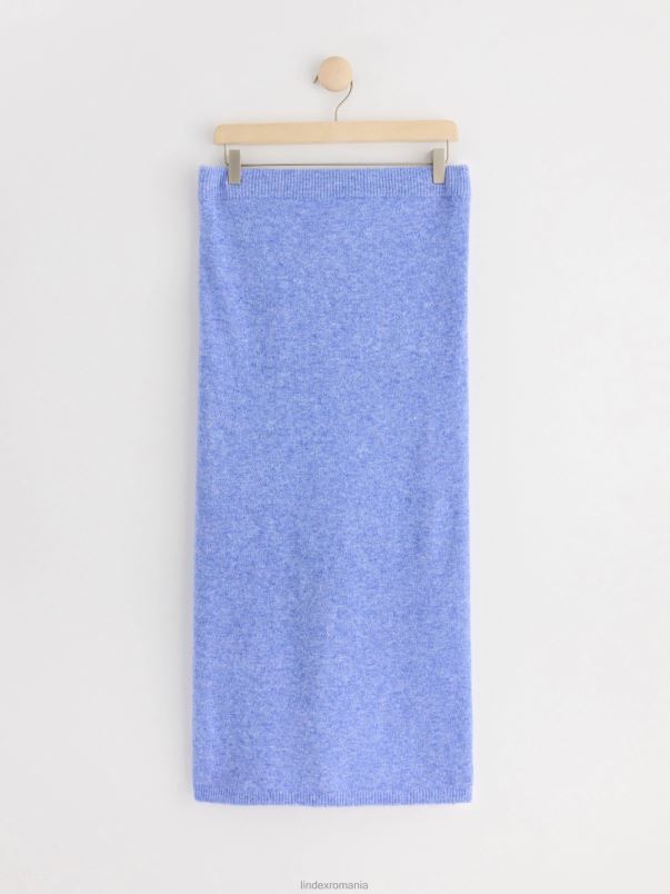 îmbrăcăminte VHZ2F643 fusta midi tricotata mama femei albastru Lindex