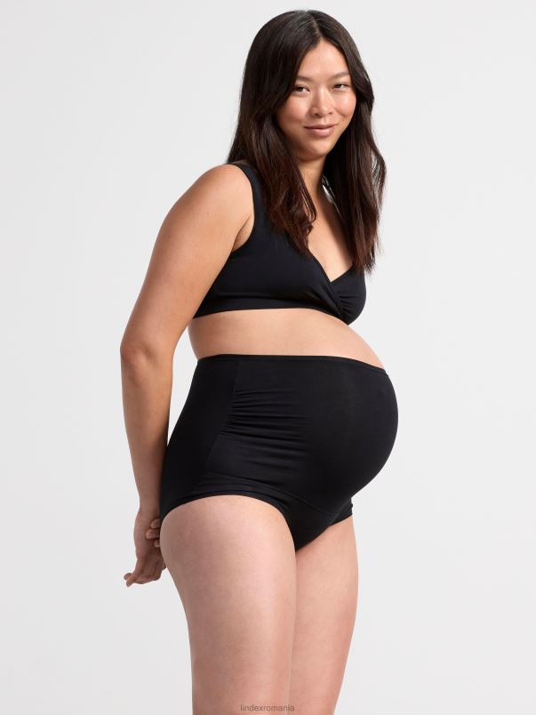 îmbrăcăminte VHZ2F2378 Pachet de 2 slip de maternitate cu talie înaltă femei negru Lindex