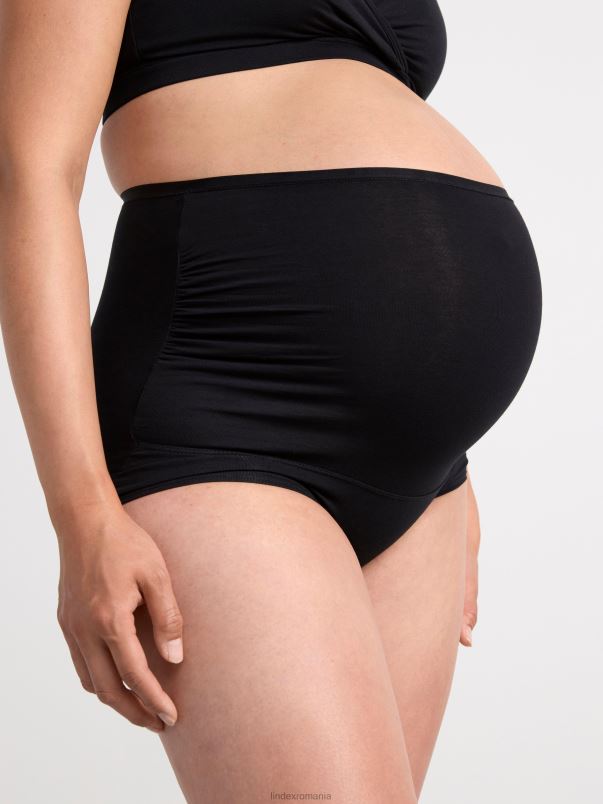 îmbrăcăminte VHZ2F2378 Pachet de 2 slip de maternitate cu talie înaltă femei negru Lindex