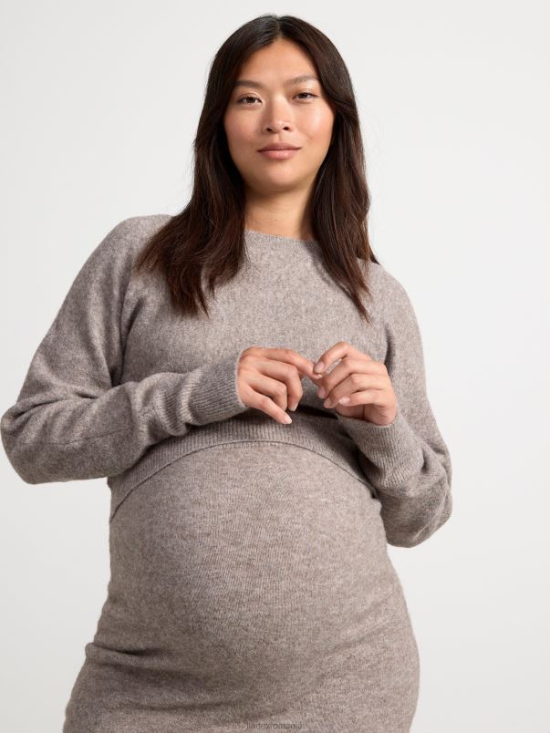 îmbrăcăminte VHZ2F716 jumper decupat mama femei maro Lindex