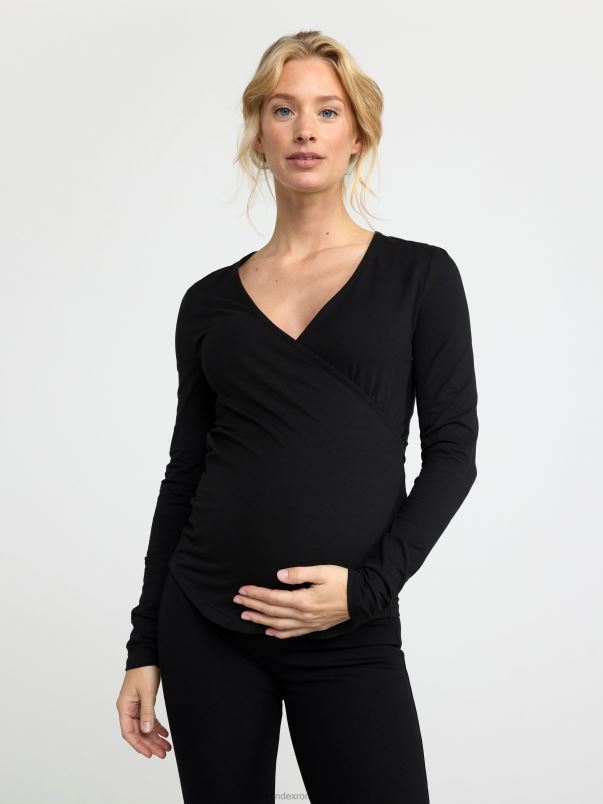 îmbrăcăminte VHZ2F258 top de alăptare pentru mama femei negru Lindex